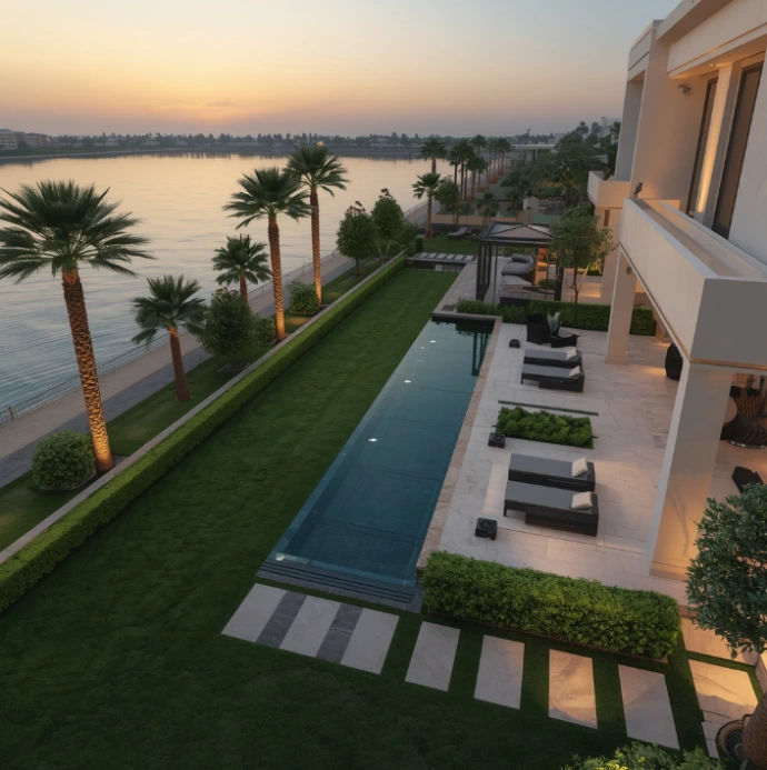 Trusted gardening and maintenance company in Al Raha Beach Abu Dhabi providing lawn care, landscaping, irrigation systems, and poolside garden services.