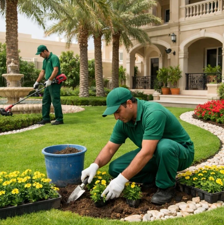 Bateen providing garden care, pool maintenance, irrigation systems, softscaping, hardscaping, and complete villa transformations. Trusted landscaping company in Al Bateen providing garden care, pool maintenance, irrigation systems, softscaping, hardscaping, and complete villa transformations.