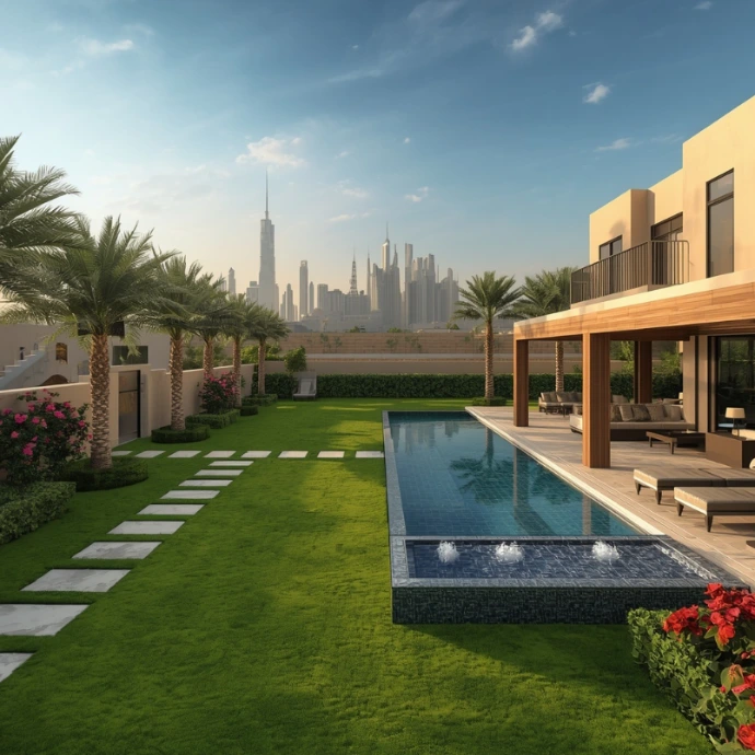 Enhance your DIFC Dubai residence with elegant garden design, artificial grass installation, pool landscaping, and complete landscaping solutions by experienced professionals today.