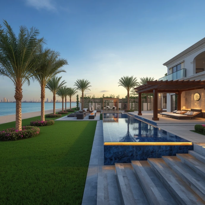 Choose Green Sights Landscaping LLC for professional landscaping in Jumeirah Beach Residence JBR Dubai, delivering luxury gardens, pool maintenance, and outdoor transformations beautifully.