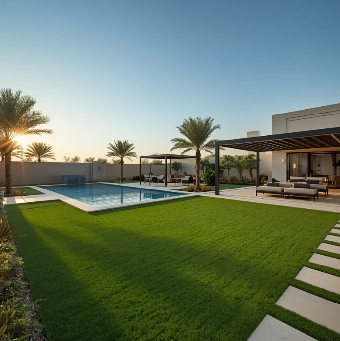Trust Green Sights Landscaping LLC for professional landscaping in Dubai Investment Park DIP Dubai, delivering elegant gardens, pool maintenance, and villa transformations.