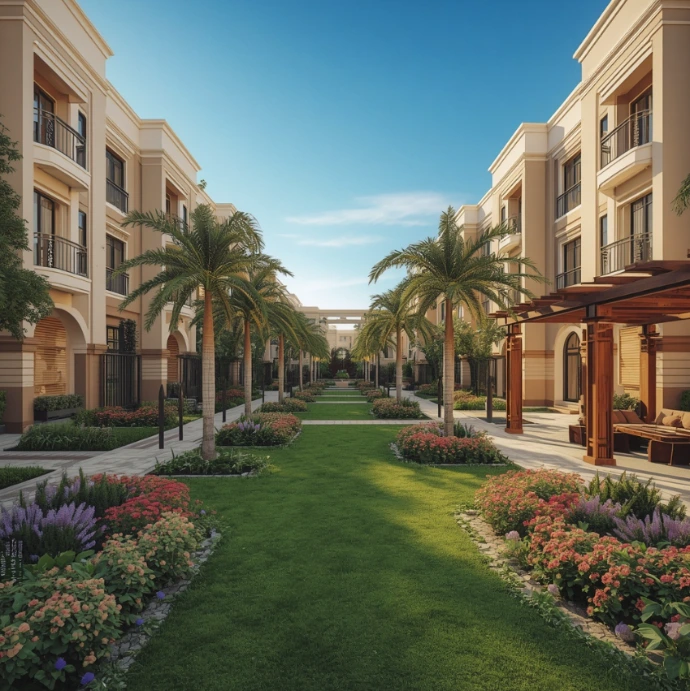 Professional gardening services in International City Dubai delivering custom landscapes, healthy lawns, colorful flowers, modern hardscaping, automated irrigation, and complete outdoor transformations expertly.