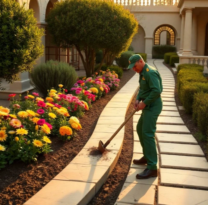 Transform outdoor spaces with Garden Design and Landscaping in Al Muwaiji, Al Ain, featuring expert maintenance, irrigation, lawn care, and customized landscape solutions.