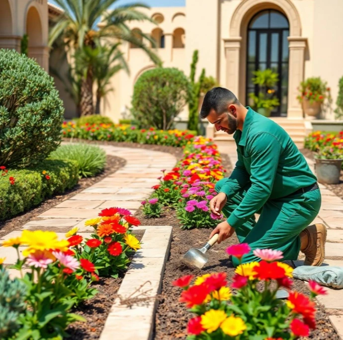 Enhance outdoor living with Garden Design and Landscaping in Al Towayya, Al Ain, offering custom gardens, lawn care, irrigation, and year-round maintenance services.