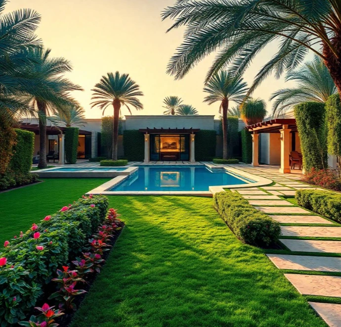 Enhance your villa or business with Greensite Landscaping delivering trusted Garden Design and Landscaping in Asharej Al Ain for elegant, healthy outdoor environments.