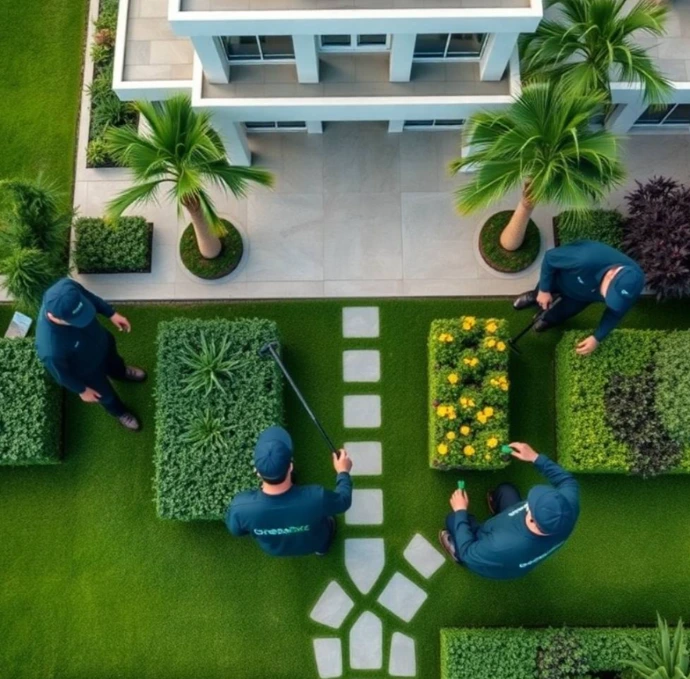 Transform your outdoor area with Greensite custom garden design and landscaping in Hoshi, Sharjah. Expert planting, irrigation, lawn care, and maintenance.