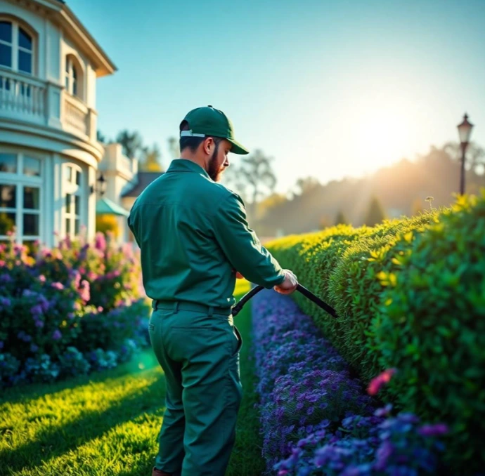 sustainable garden design and landscaping in Al Ramaqiya Sharjah with eco-friendly gardens, irrigation, maintenance, and elegant outdoor spaces.