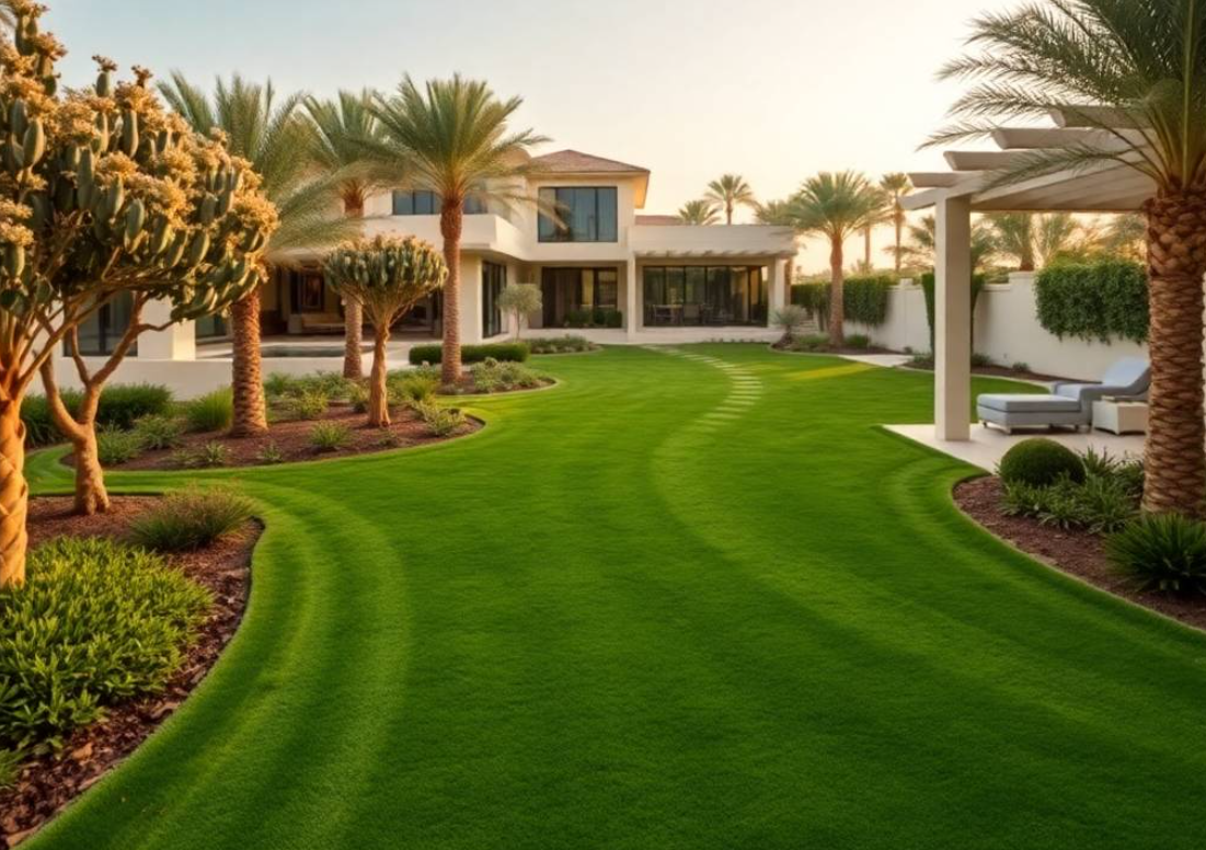 Keep your Jumeirah Park Dubai garden healthy with Greensite Landscaping for lawn care, tree pruning, hedge trimming, planting and irrigation maintenance.