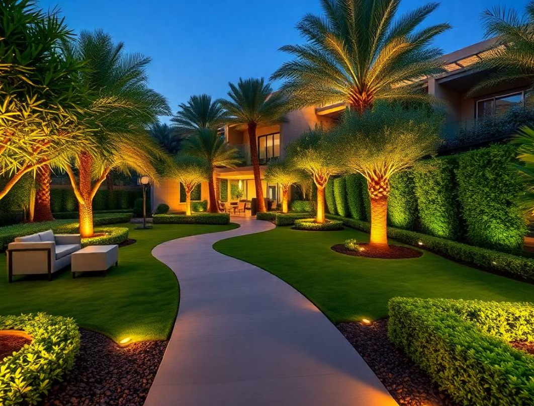 Get complete garden maintenance in Al Ghadeer Abu Dhabi, including pruning, lawn care, planting, fertilization, irrigation and landscape improvements.