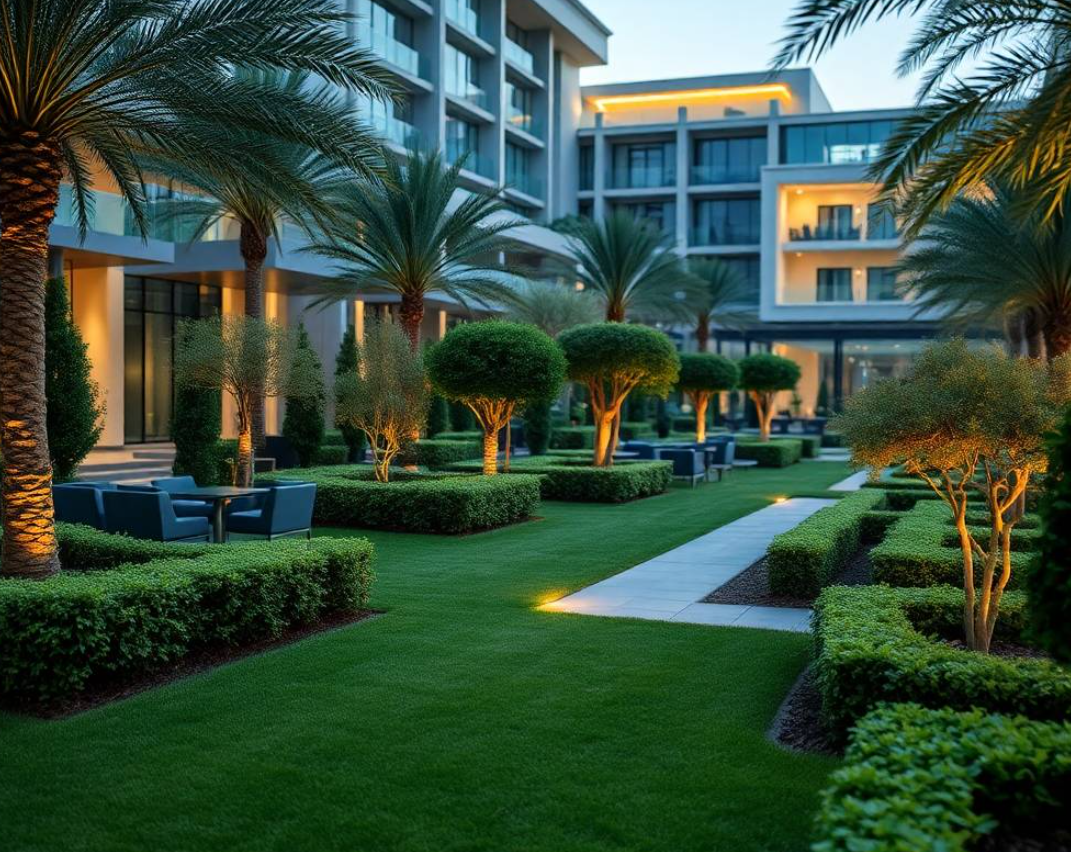 Get complete garden maintenance in Al Seef Village Abu Dhabi, including pruning, lawn care, planting, fertilization, irrigation and landscape improvements.