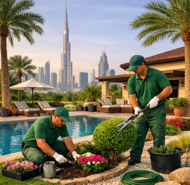 Transform your outdoor space with expert landscaping services in Al Nahyan Abu Dhabi. We provide garden design, villa landscaping, irrigation, and lawn care.