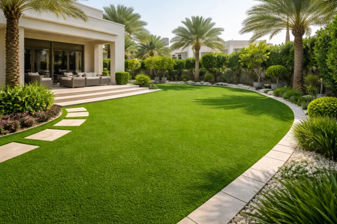 Villa Landscaping & Garden Design in Al Muntazah Abu Dhabi Professional landscaping and gardening in Al Muntazah Abu Dhabi. Expert garden design, villa landscaping, irrigation systems, lawn care, and landscape maintenance services.