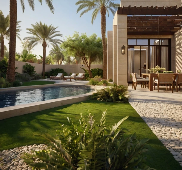 Expert garden landscaping services The Lakes Dubai. Lush lawns, desert-adapted plants, and professional design for villas and homes.