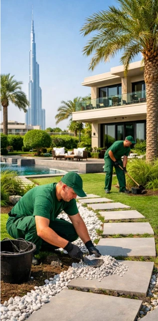 Professional Garden Landscaping in Al Falah Abu Dhabi Villas Create stunning outdoor spaces with landscaping and gardening in Al Falah Abu Dhabi. Villa landscaping, irrigation installation, and garden maintenance.