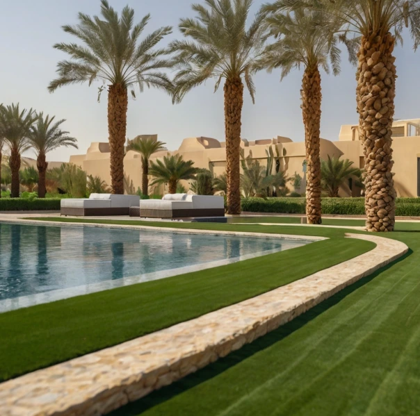 Transform your outdoor space with landscaping and gardening in Liwa Abu Dhabi. Pool landscaping, artificial grass, irrigation, and garden care.